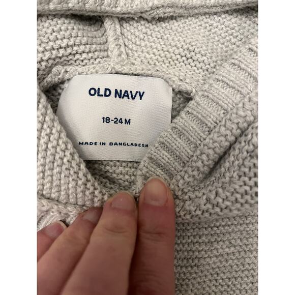 Old Navy Hooded Knit Sweater 18-24M - Picture 5 of 6